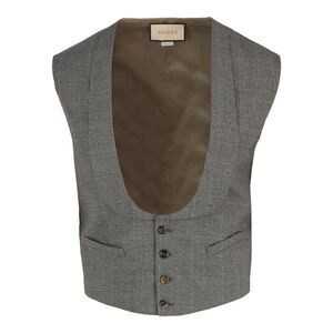 Plaid Tailored Vest
